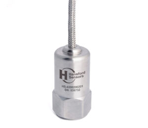 HS-420 - Top Exit - Integral Braided Cable 4-20mA Output Accelerometer