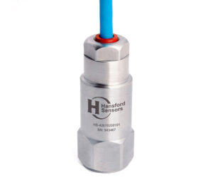 HS-420T - Top Exit - Integral PUR Cable 4-20mA Accelerometer with Temp Output