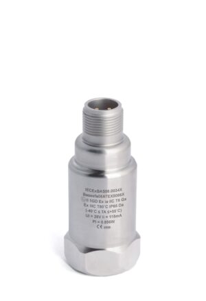 HS-421I - Top Exit - 3 Pin MS Dual Output Intrinsically Safe Accelerometer